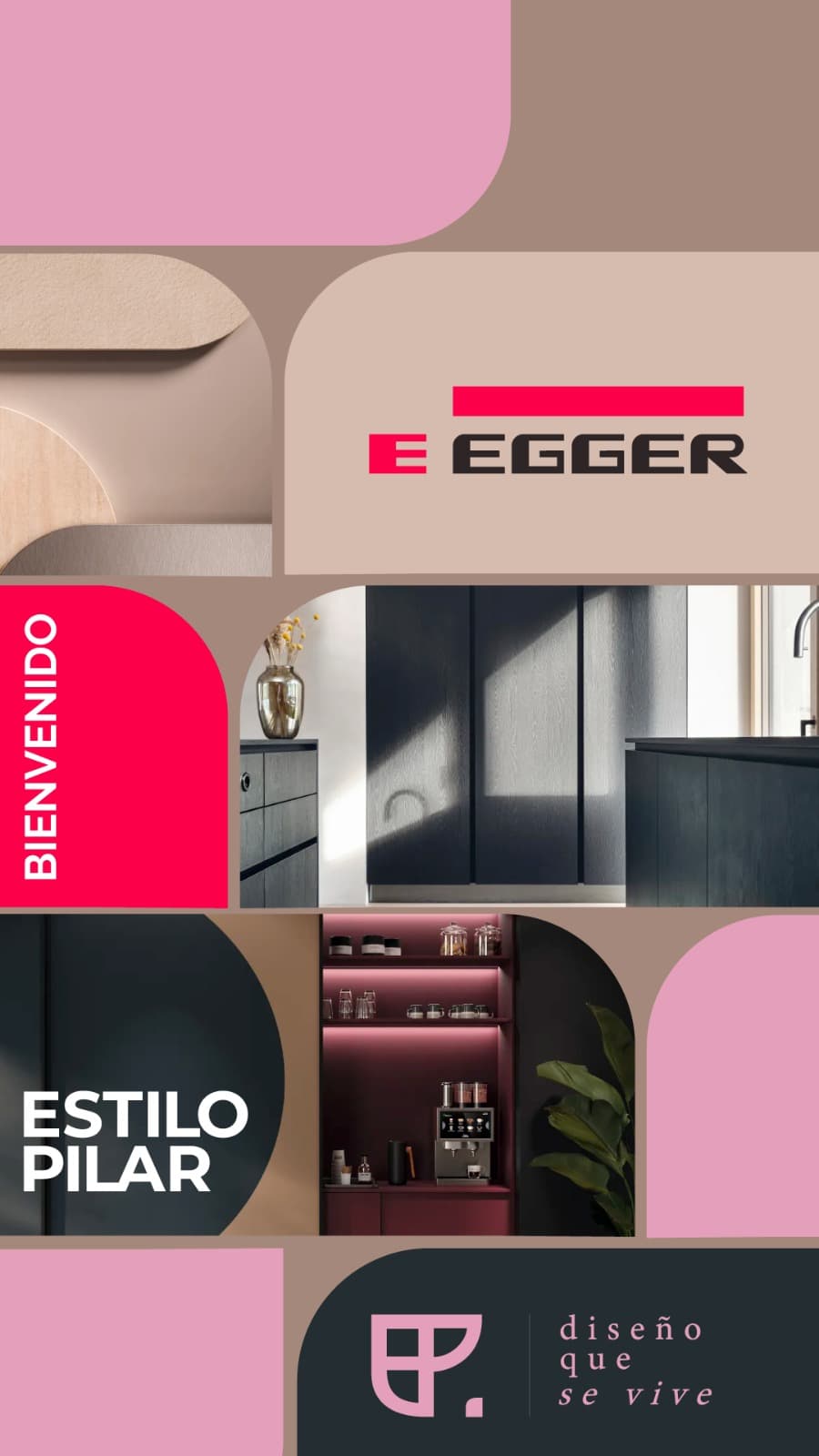 Pieza de bienvenida a EGGER como sponsor de Estilo Pilar